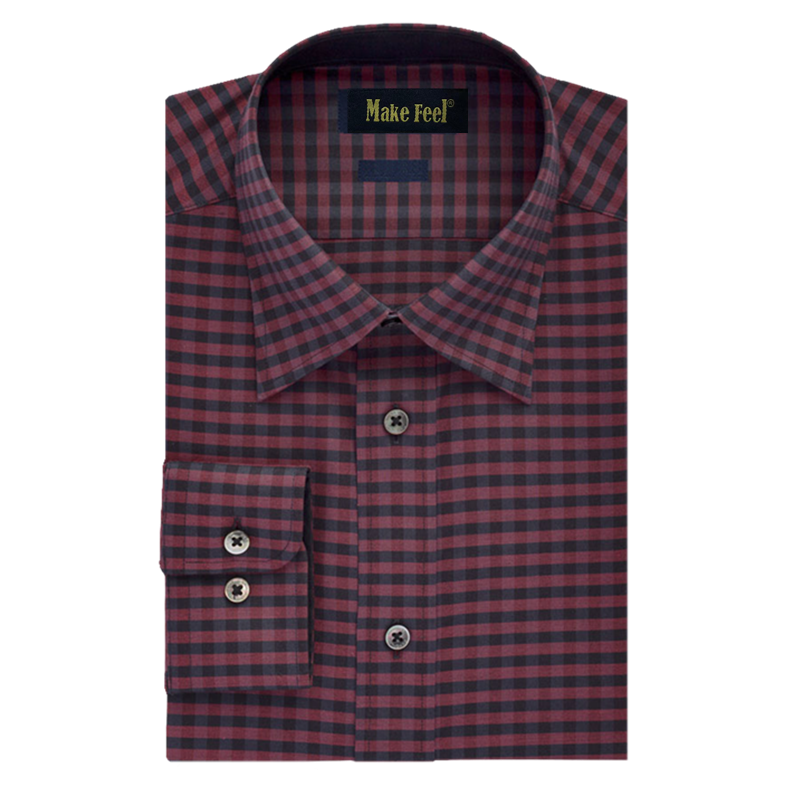 red and black check shirt